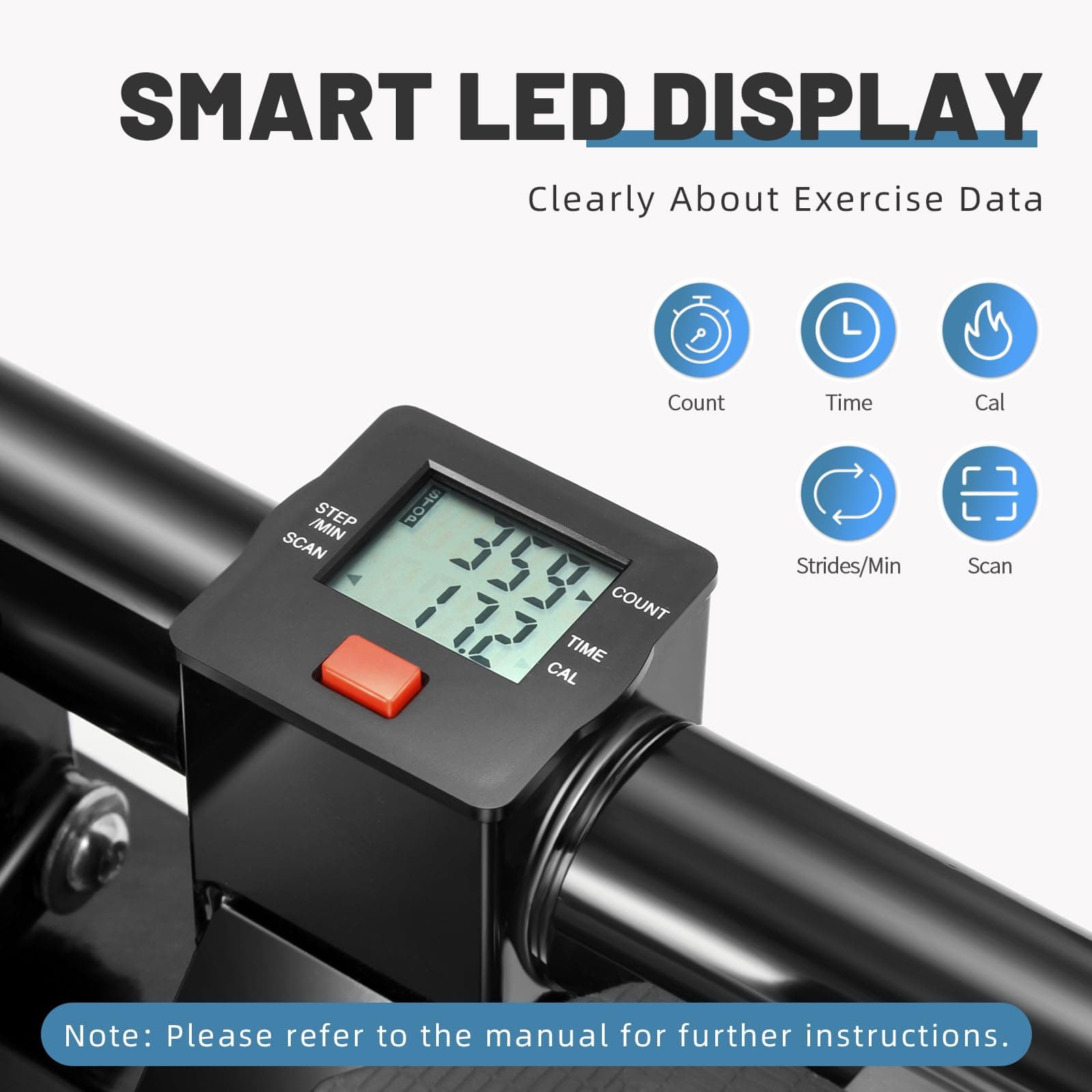 Cutewolf Steppers for Exercise at Home, Mini Stepper with Resistance Bands, Stair Stepper Machine with Max 350LBS Loading Capacity, Portable Home Exercise Equipment for Full Body Workout (Black)