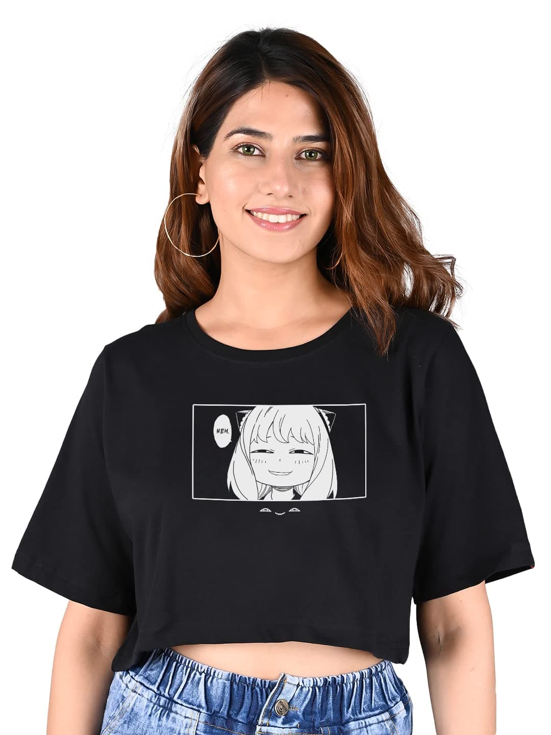 ComicSenseSpy x Family Anime Evil Anya: HeH Printed Cotton Crop Top