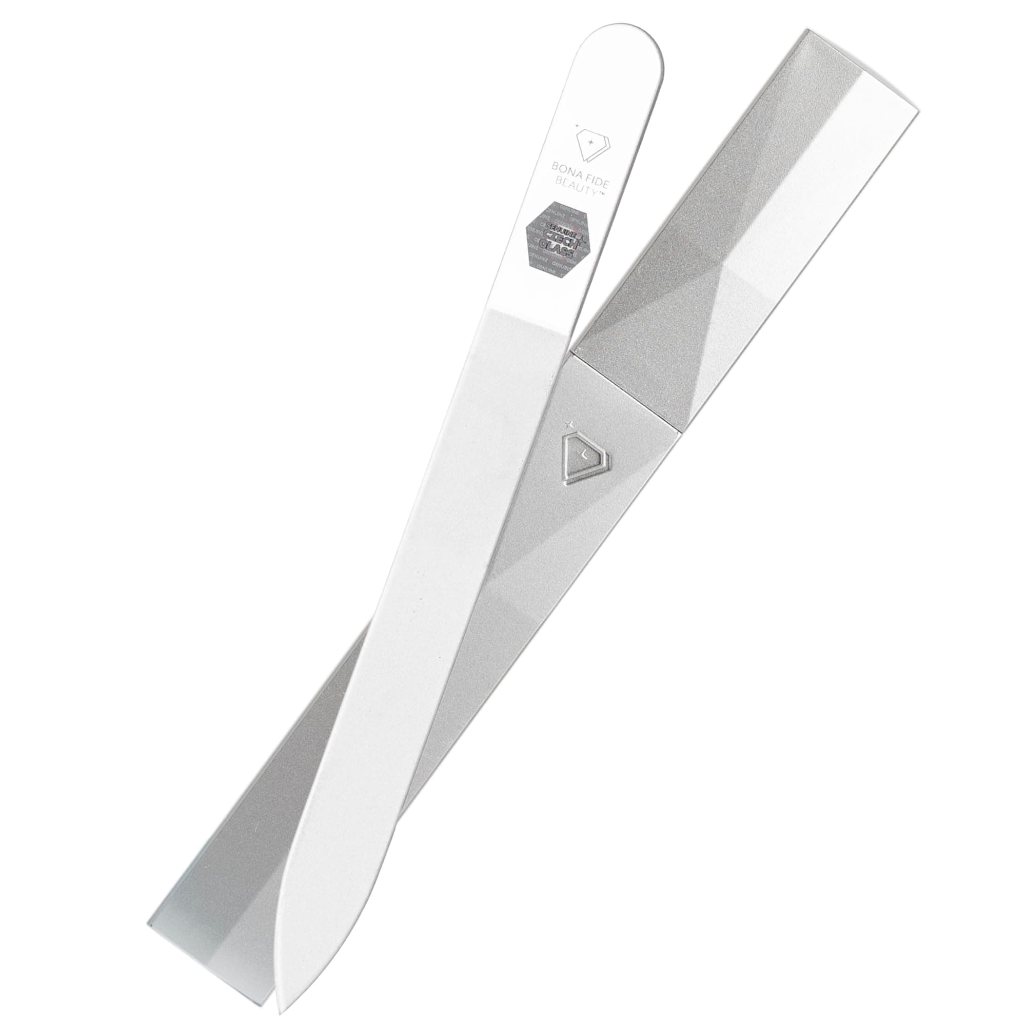 Bona Fide Beauty Glass Nail Files for Natural Nails by - Crystal Nail Filer Handcrafted in The Czech Republic