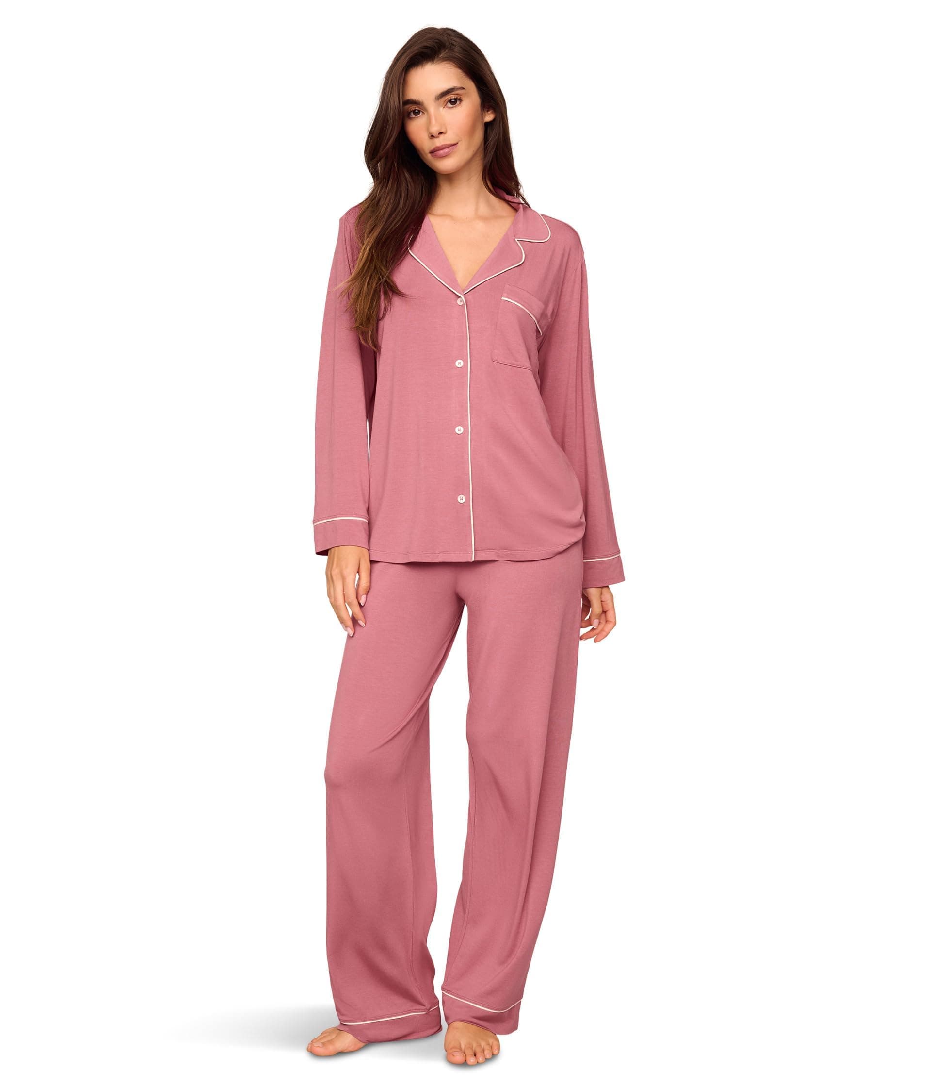 Eberjey Gisele Classic Women's Pajama Set | Long Sleeve Shirt + Long Pants