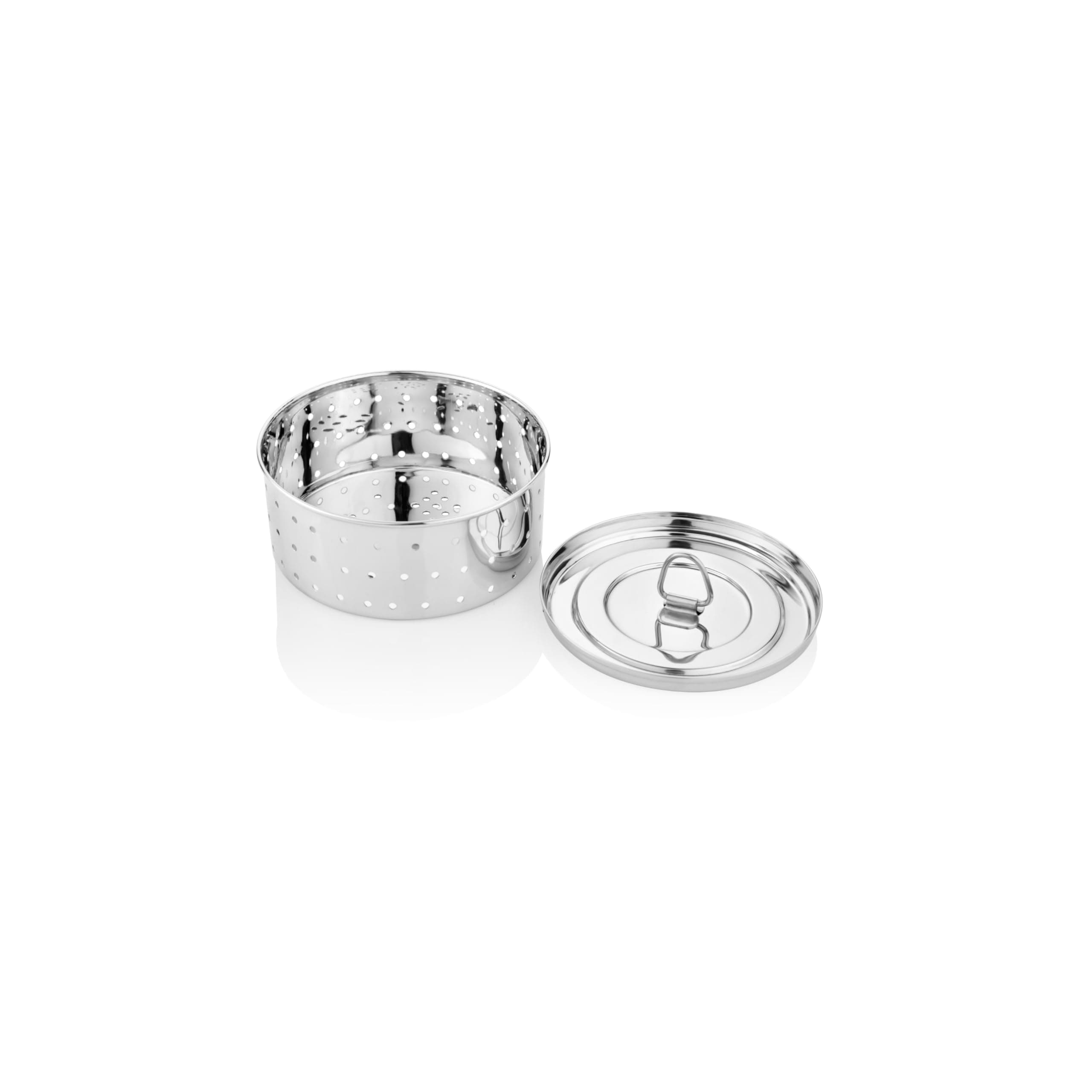 EMBASSY Stainless Steel Round Paneer Mould/Maker/Strainer | 400 ml | Diameter - 11 cm | Size - 2 | Perfect for Making Homemade Paneer/Cheese/Tofu | Dishwasher Safe
