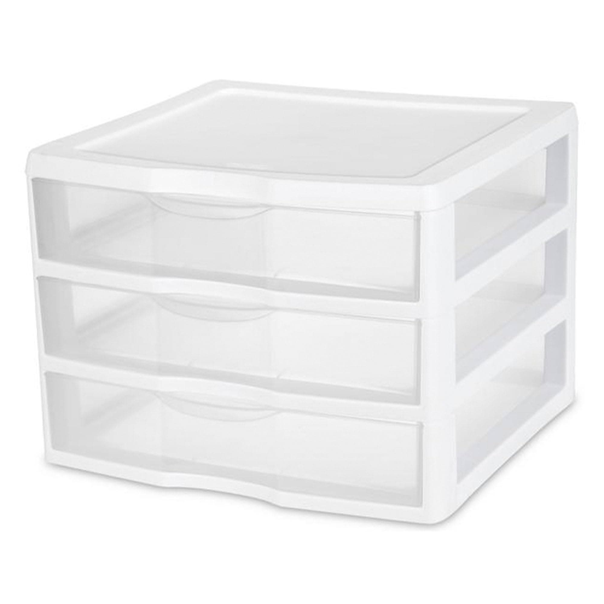 Sterilite 3-Drawer Organizer - Clearview Wide 2093 (White/Clear) (10.25H x 14.5W x 14.25D) by STERILITE