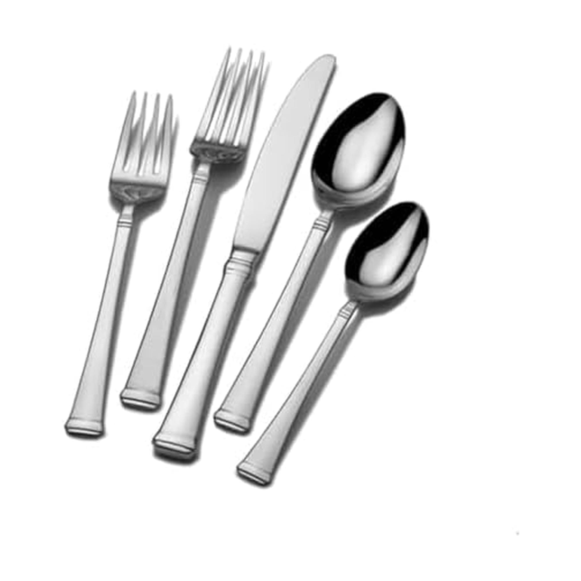 Harmony Flatware Service for 4, 20 Piece Set, 18/10 Stainless Steel Silverware Set