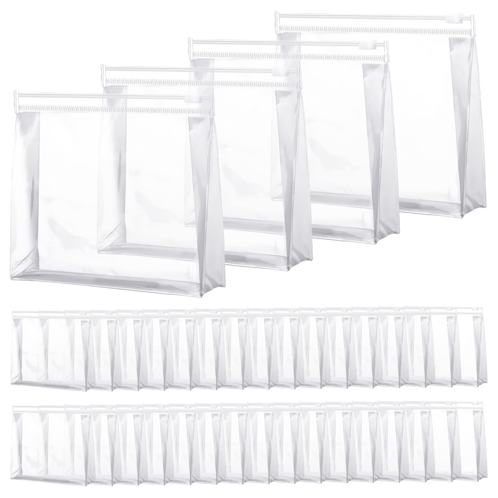 Xuniea 50 Pcs Mini Clear Makeup Bag Small Clear Zipper Pouch Travel Plastic Cosmetic Organizer Waterproof for Toiletries Swimsuit Bikini Bathing Suit(5.9 x 5.1 x 1.45 in,Transparent)