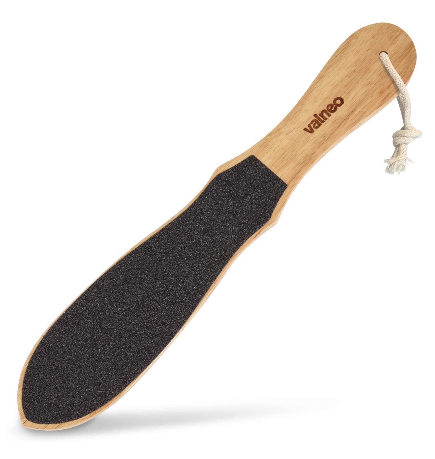 Hard Skin Remover Foot File for Men & Women - Foot Scraper with Natural Rubber & Wood Handle - Dead Skin & Callus Remover for Soft and Delicate Feet