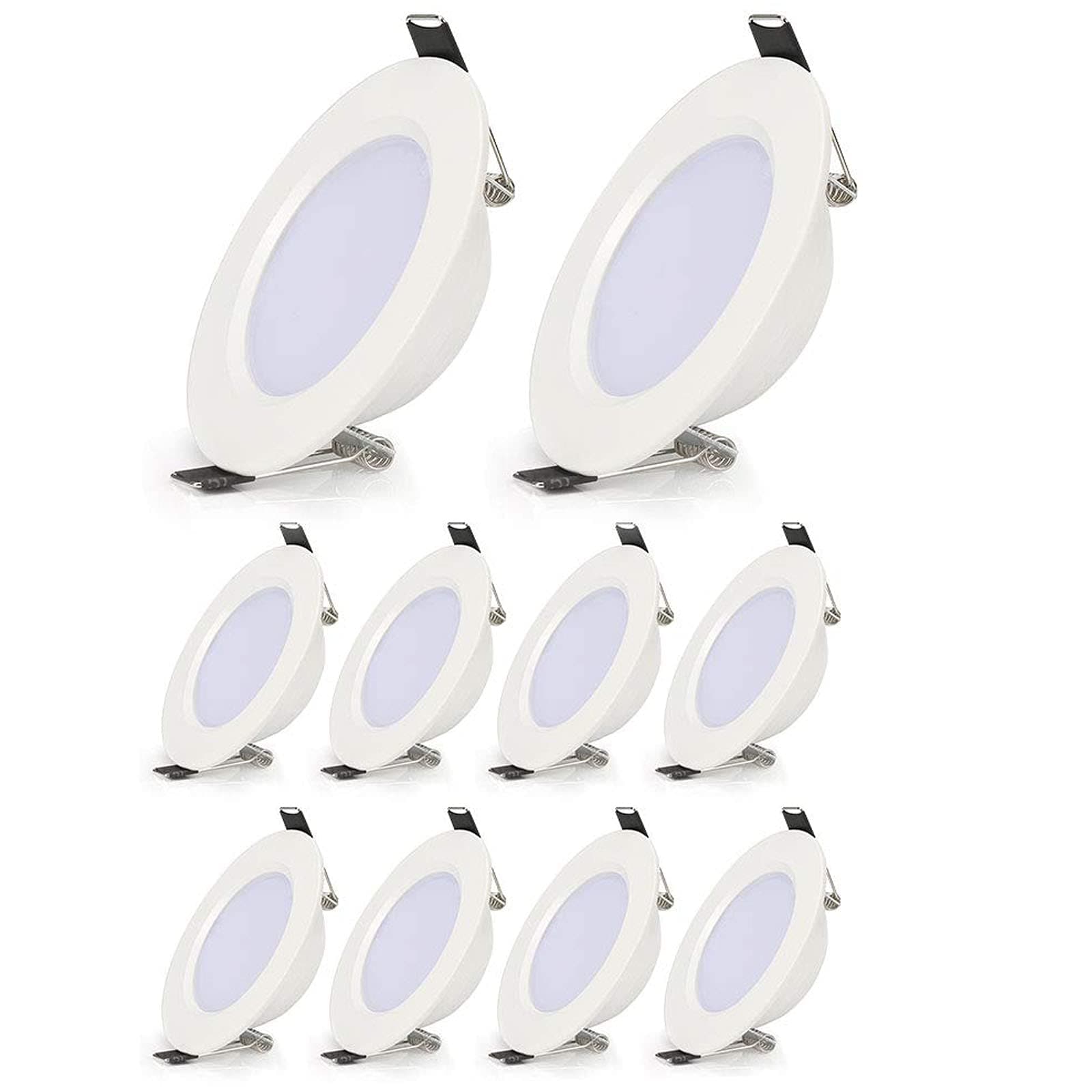 [Pack of 10]3Inch LED Recessed Light Dimmable, Ultra-Thin 9W LED Ceiling Light with LED Driver,700lm, Warm White 3000K