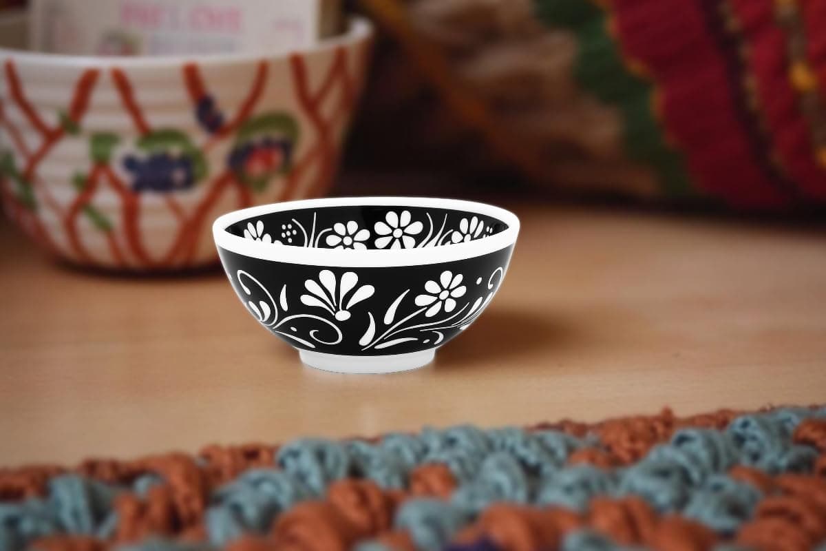 TurkCeramics by OMKAR INTERNATIONAL Handcrafted Decorative Turkish Mixing Bowl – Traditional Serveware for Salads, Kitchen Use, Snacks & Gifting – Multipurpose Traditional Craft