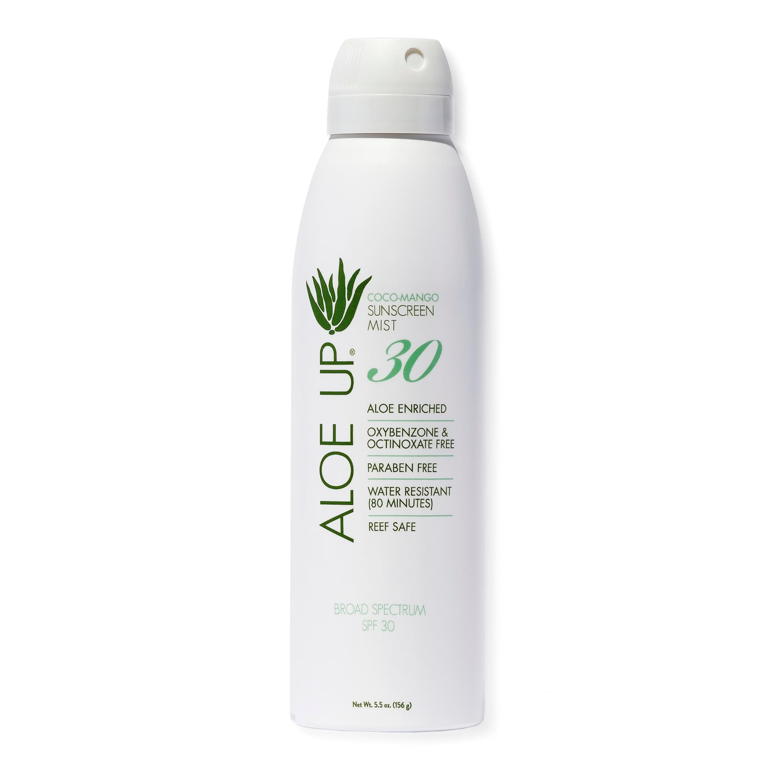 Aloe Up Sun and Skin Care Products White Collection SPF 30 Continuous Spray Sunscreen, White, Coconut-Mango, 6 Ounce by Aloe Up Sun & Skin Care Products