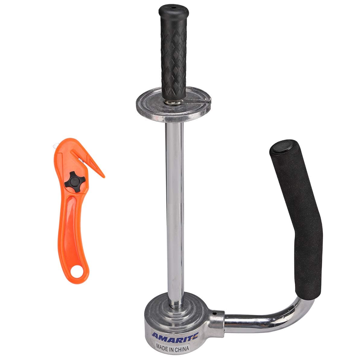 shrink wrap handle,Industrial Stretch Film Dispenser including Film Cutters,Suitable for 11" to 21.5" film height Pallet Wrap.Top Quality Stainless Steel, Tough, Durable