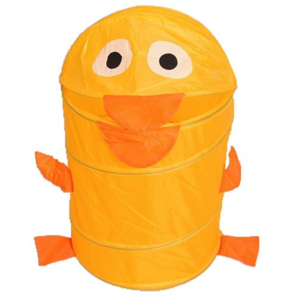 ZooKeepers Kid's Pop Up Laundry Hamper & Toy Storage Basket (Yellow Duck)