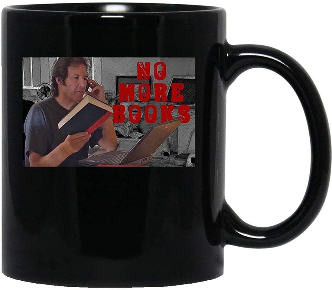 No More Books Neil Breen Double Down Fateful Findings Film Movie Cinema Mug with Handle, Insulated Ceramic Reusable Coffee Cup, Coffee Travel Mug