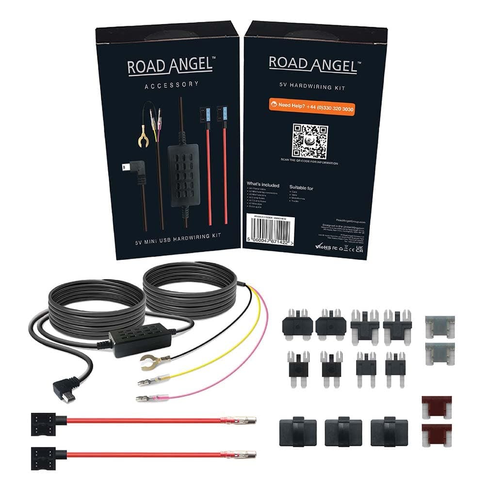 Road Angel Hard Wiring Kit for Road Angel Halo Vision, Halo View Enables always on Parking Mode, Winter Mode and Battery protection built in, Easy Installation