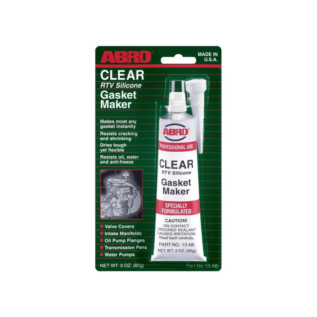ABROCLEAR RTV Silcone Gasket Maker - Makes Almost Any Gasket Instantly