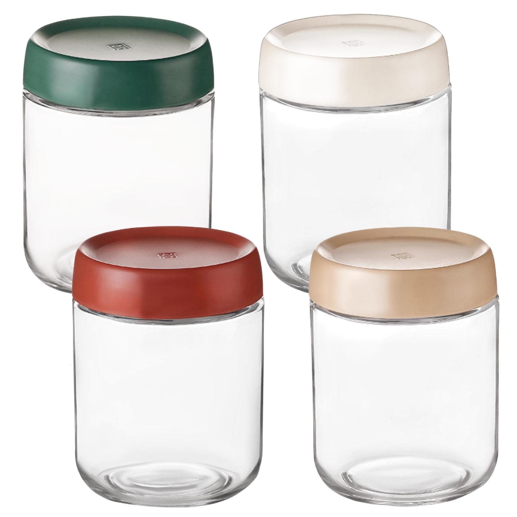 4-Pack 15.8oz Glass Jar with Screw Lid Leakproof Overnight Oats Container, Yogurt Jars, Oatmeal Salad Jars, for Cereals Milk Fruit Condiment Dressing Sauce Snacks Juice (4-Pack 450ml)