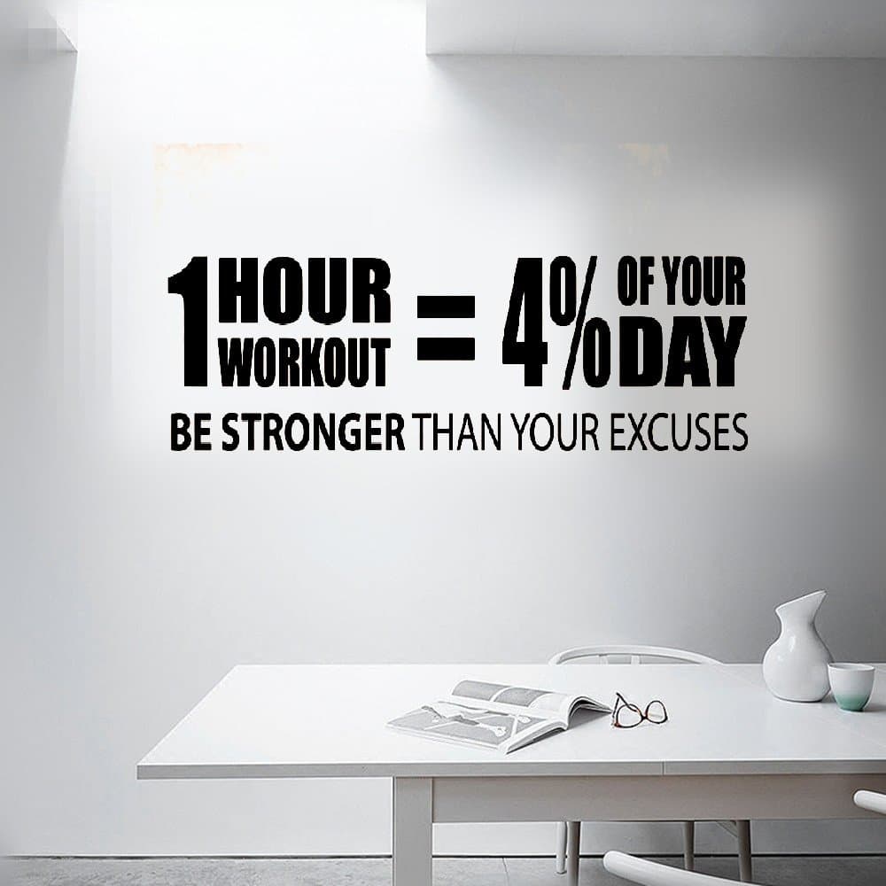 Wall Sticker Quotes Gym Vinyl Wall Decal Sticker Workout Quotes Wall Decal Home Gym Decor Fitness Motivation Wall Art Stickers Mural