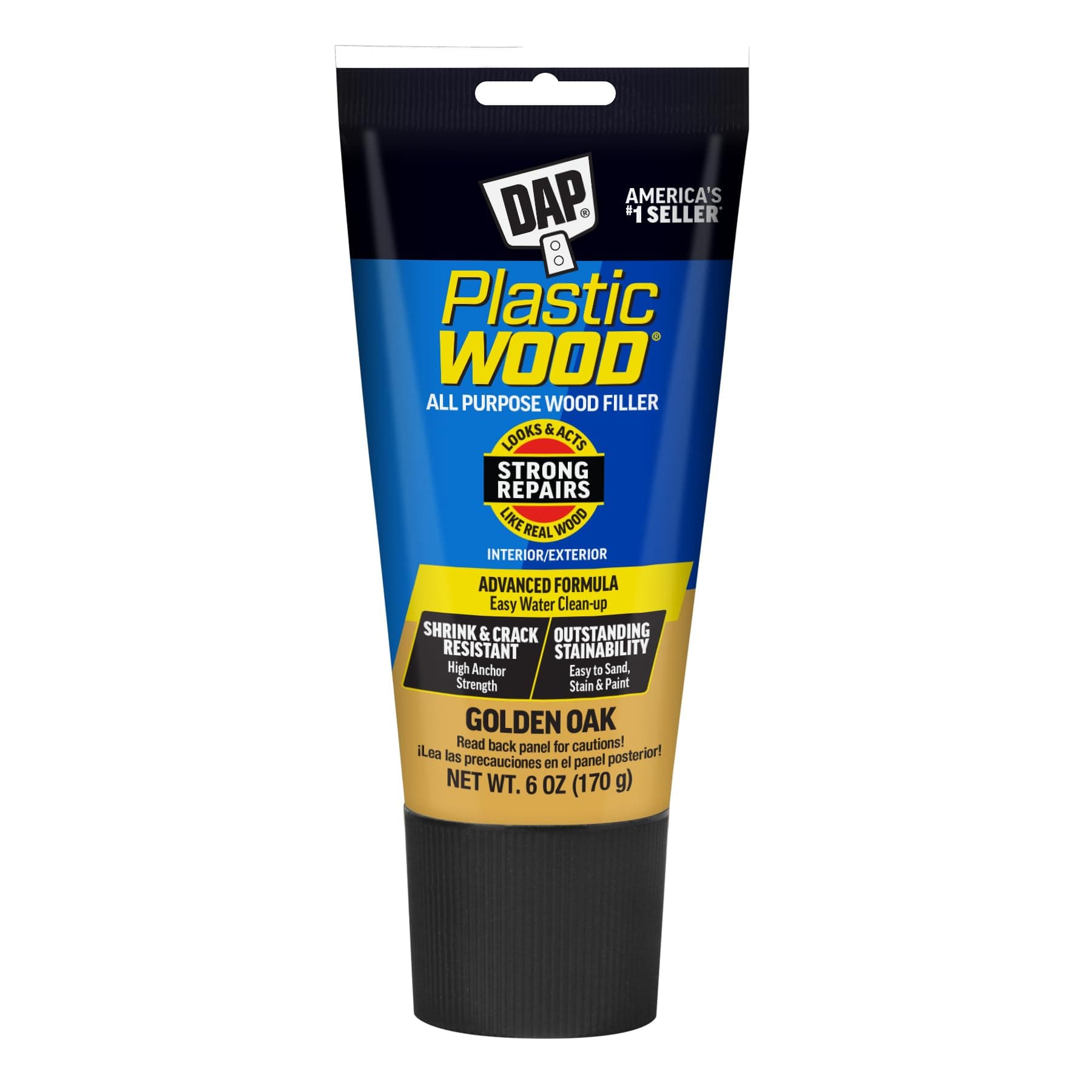 582 Series 00582 6oz Gold Latex Plastic Wood, 6 OZ, Golden Oak