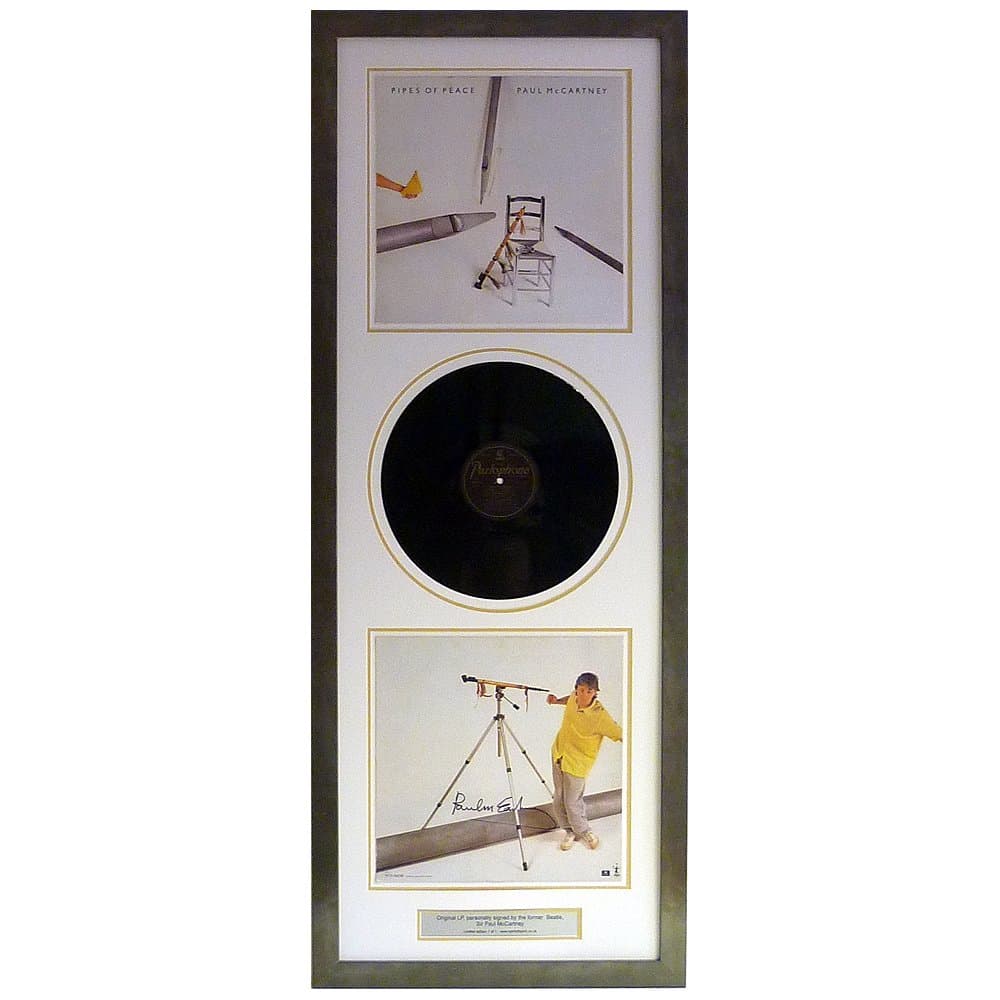 Pipes of Peace – LP personally signed by Paul McCartney – Professionally Framed
