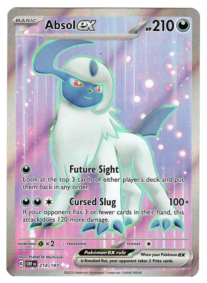 Absol ex 214/197 - Obsidian Flames - Ultra Rare - Full Art - Collectible Card - 1 Piece