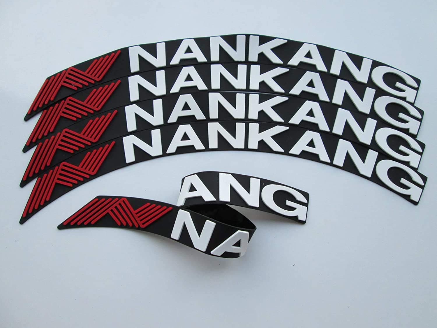 NANKANG 3D Tire Stickers - Permanent Rubber Tire Lettering Kit with Glue 13-22 Inch Wheels / 1 Inch Tall / 8 Pack