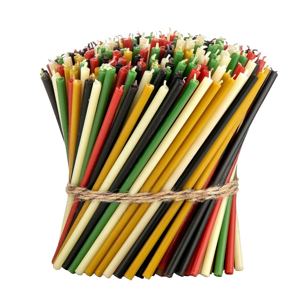 Danilovo Thin Taper Beeswax Candles - Honey-Scented, Decorative Candles Ideal for Birthday Decoration or Church Prayers - 5 Colors Drip Free, Tall & Smokeless Pack of 250 pcs, 6.5 x 0.22 inch