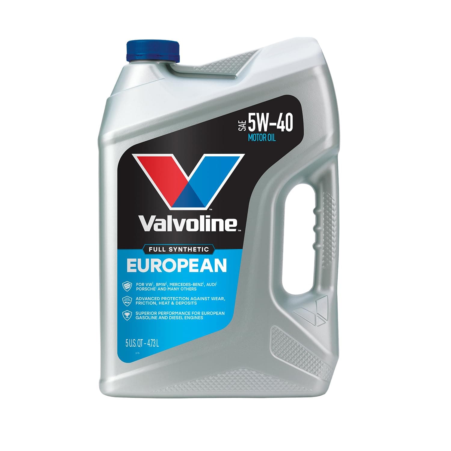 European Vehicle Full Synthetic SAE 5W-40 Motor Oil 5 QT