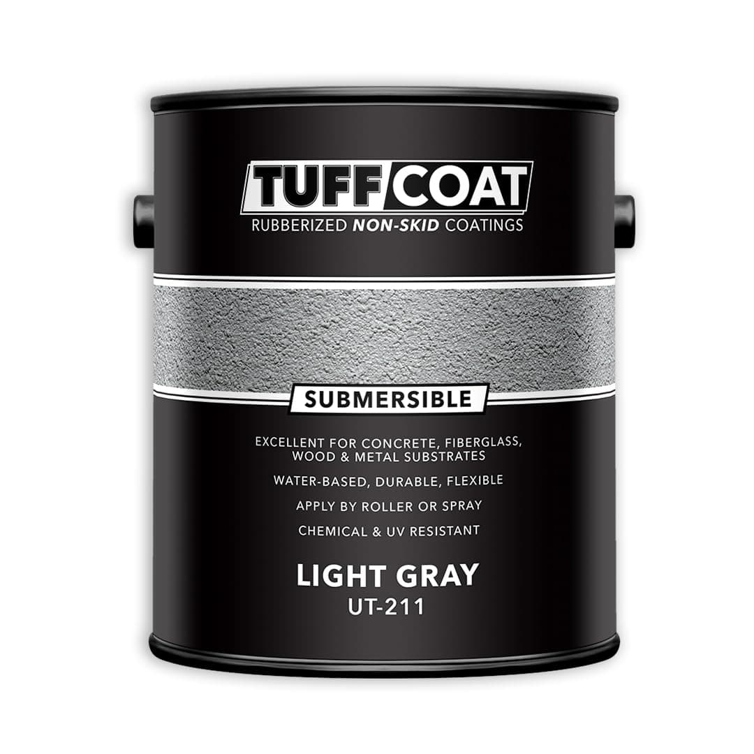 Tuff Coat UT-211 Light Gray - 1 Gallon: Submersible, Water-Based, Rubberized Non-Skid Coating