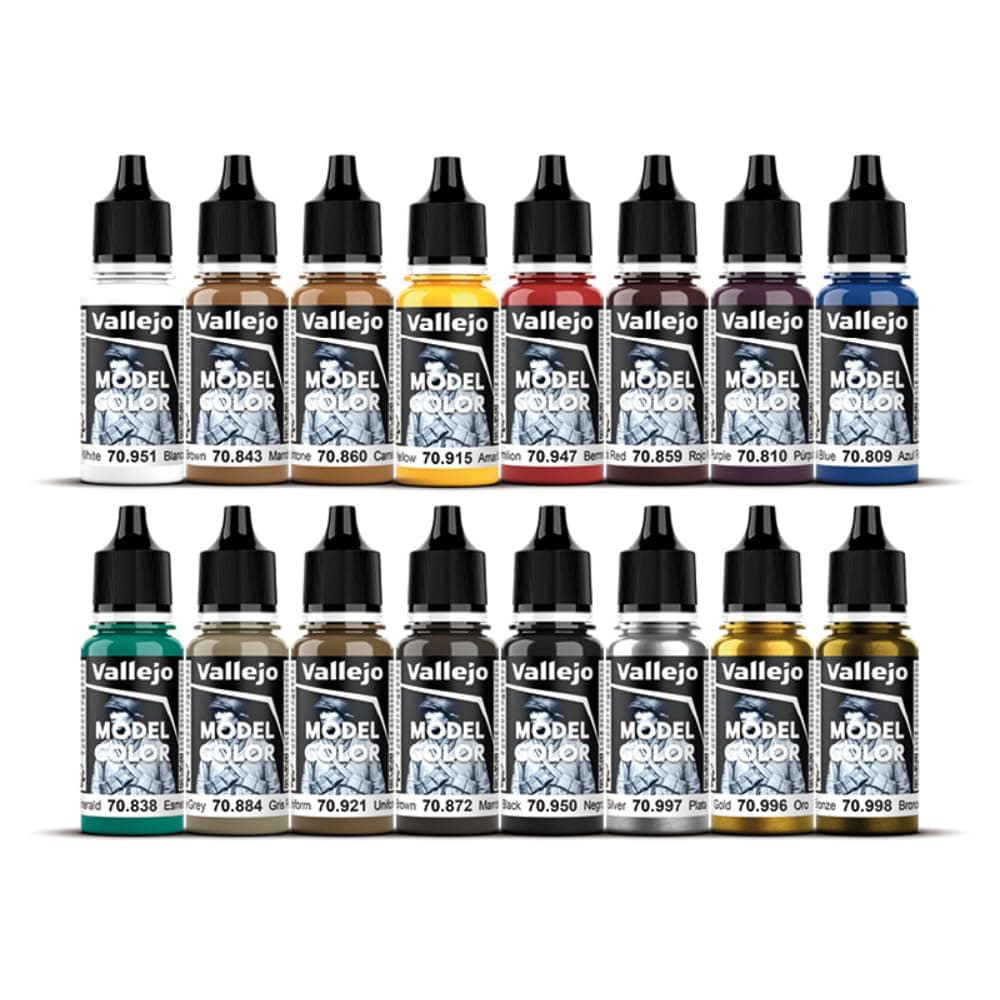 Vallejo - Model Color Medieval Colors Set | Modeling Acrylic Paints | 16 Bottles x 18 ml (0.60 fl.oz.)