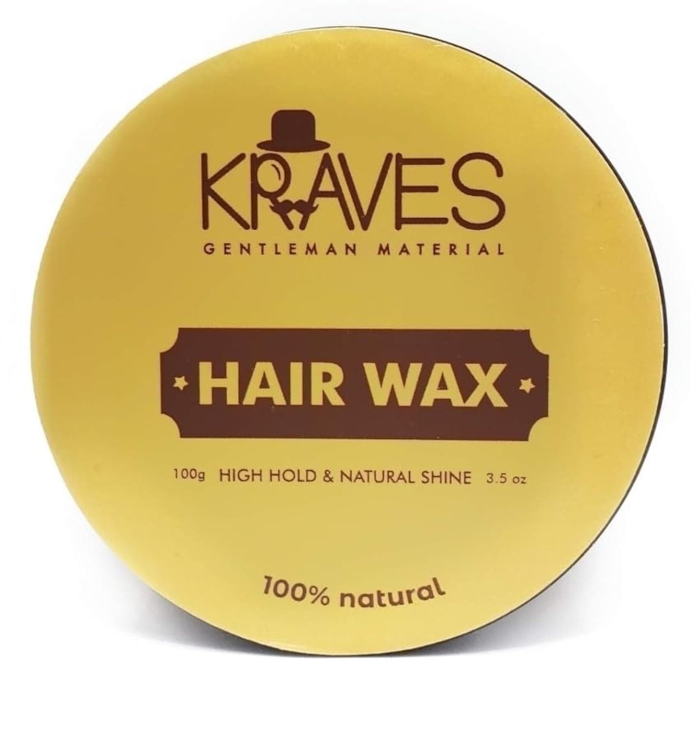 KRAVES 100% Natural Hair Wax for men with High Hold and Natural Shine (hair wax 100 Grams)