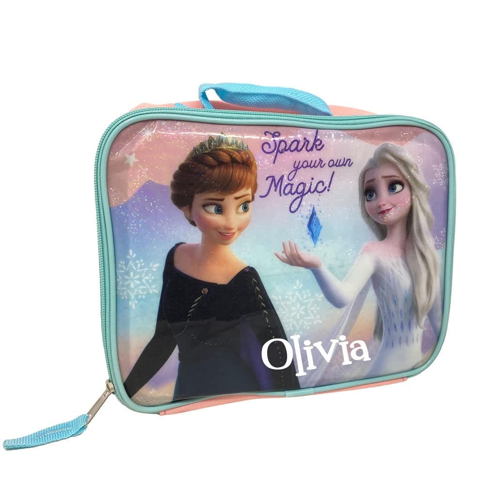 Disney Lunch Box for Kids - Personalized Frozen Lunch Bag - School Supplies - Insulated Lunch Bag - Food Container Accessory