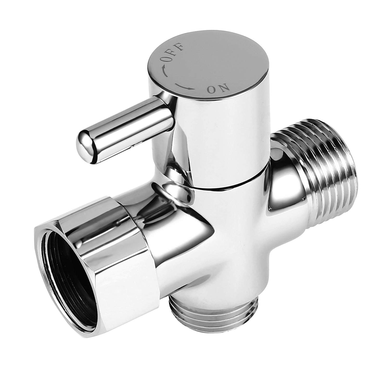 Bidet T Adapter, T Valve Adapter for Bidet with Shut-off Valve, Metal T-Adapter Bidet 3-way 7/8"3/8"1/2 Tee Connector Bidet Adapter for Toilet,T Valve Adapter for Handheld Bidet Sprayer