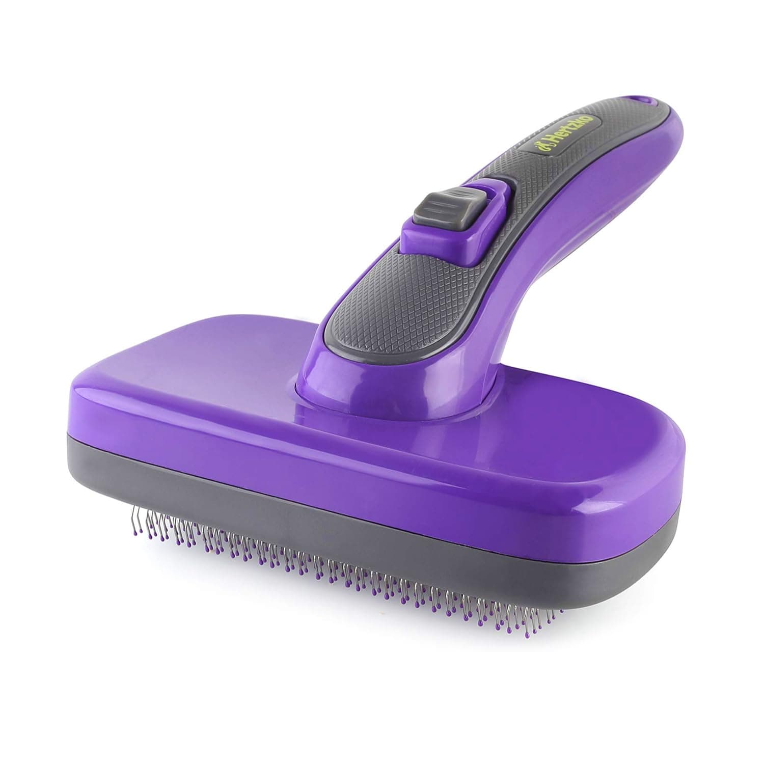 Hertzko Self Cleaning Slicker Brush - Dog & Cat Brush, Dog Brush for Shedding, Cat & Dog Grooming for Pets, Grooming Brushes for Long Short Haired Dogs Cats, Deshedding Brush, Rake, Comb