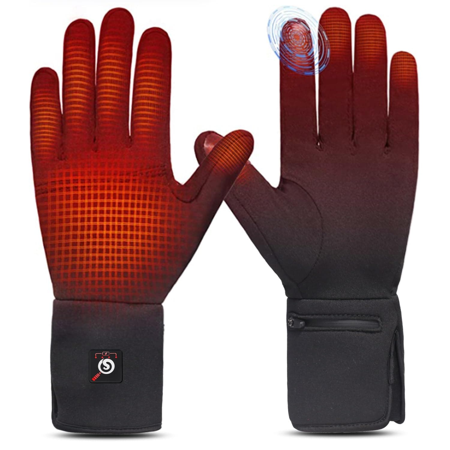 - Heated Glove Liners for Men Women, Rechargeable Battery Electric Heated Gloves, Winter Warm Glove Liners, Thin Gloves Riding Ski Snowboarding Hiking Cycling Hand Warmers