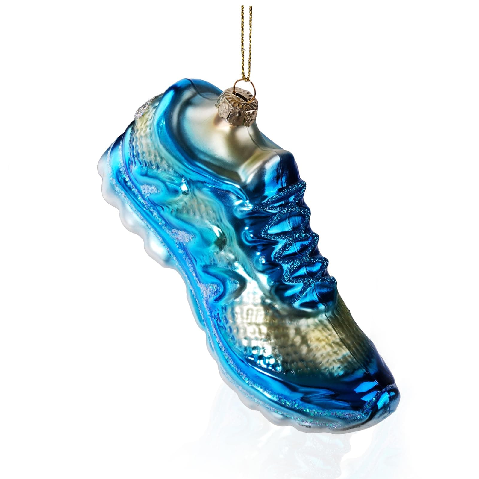 Hanging Christmas Ornaments 2025, Handcrafted Glass Blown Xmas Tree Decorations Holiday Ornaments Funny Gifts Collectible Winter Festival Decor for Home Party, Running Shoes