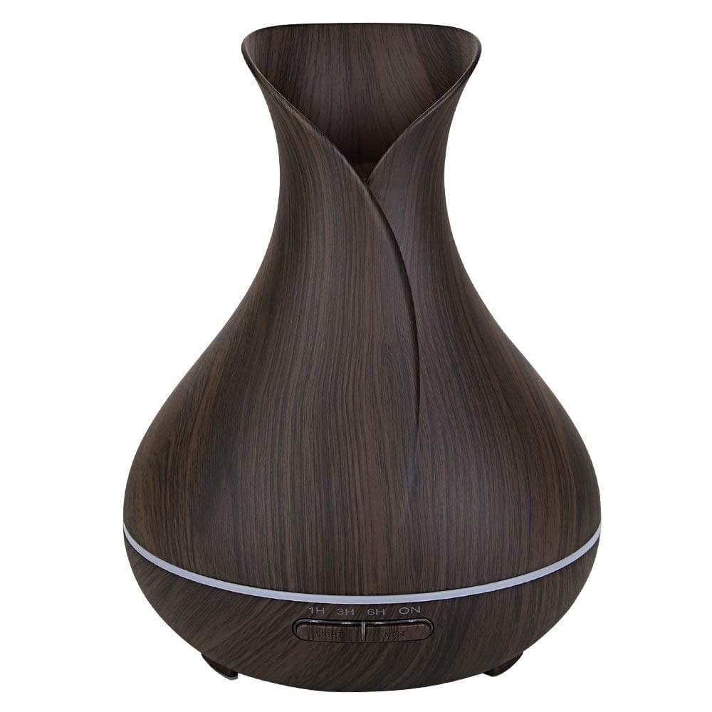 Divine Botanics Aromatherapy Humidifier 400 ml Essential Oil Diffuser, for Women Wood Grain Ultrasonic Cool Mist Humidifier - Use for Office Home Baby Yoga Spa Studio