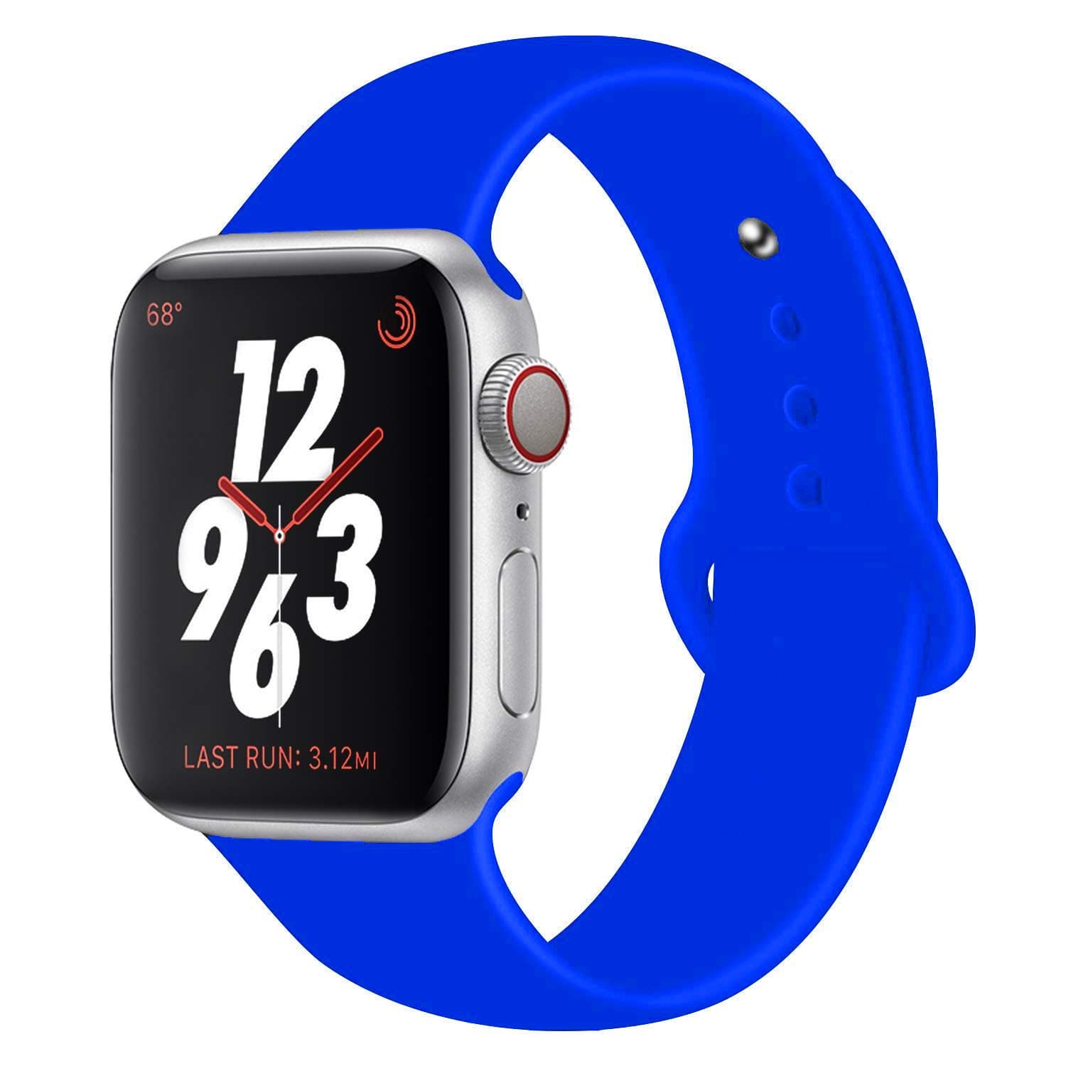 Sporty Band Compatible with Apple Watch, Soft Silicone Replacement Wristband Strap Band for iWatch Series 1 Series 2 Series 3 Series 4 (42MM/44MM M/L Royal Blue N)