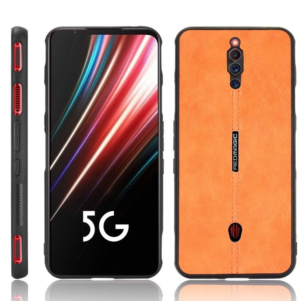 Manyip Case suitable for ZTE nubia Red Magic 5S,Leather style cellphone case Rugged Shield 360°protect your phone Retro color shell Case for ZTE nubia Red Magic 5S