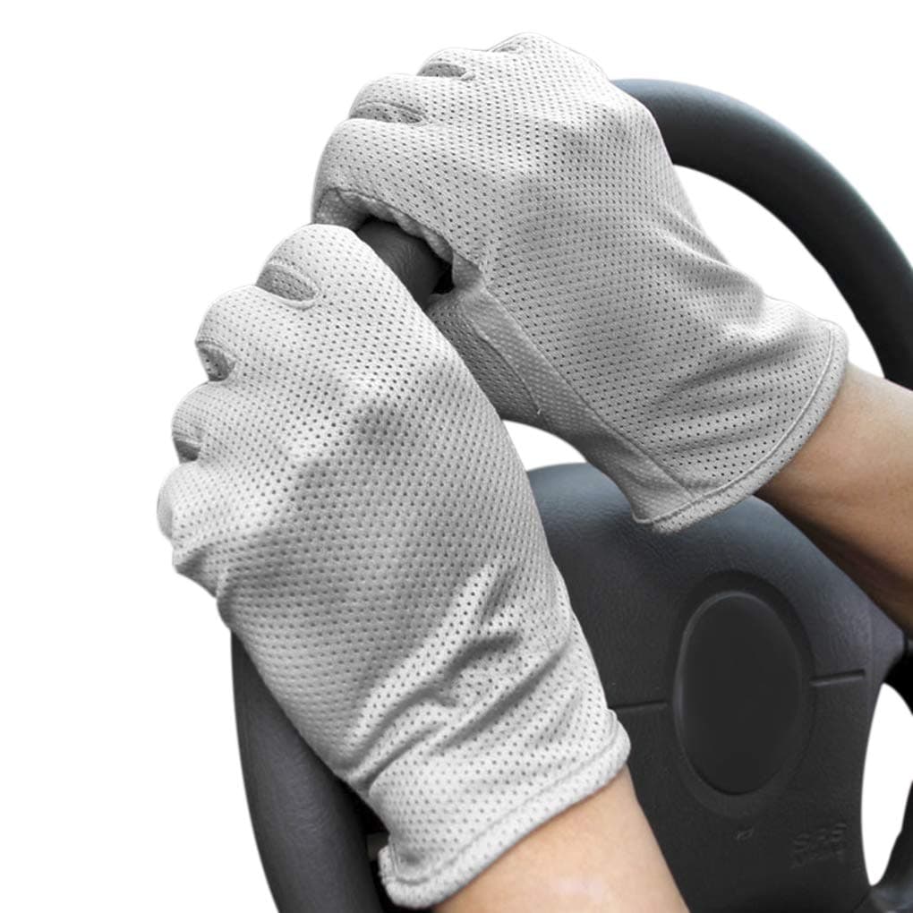 Men’s Non-slip Breathable Cycling Driving Gloves Touchscreen Gloves Summer Sun UV Protection Mesh Gloves Sunblock Adult Gloves Quick Dry Outdoor Sports Running Gloves Handswear