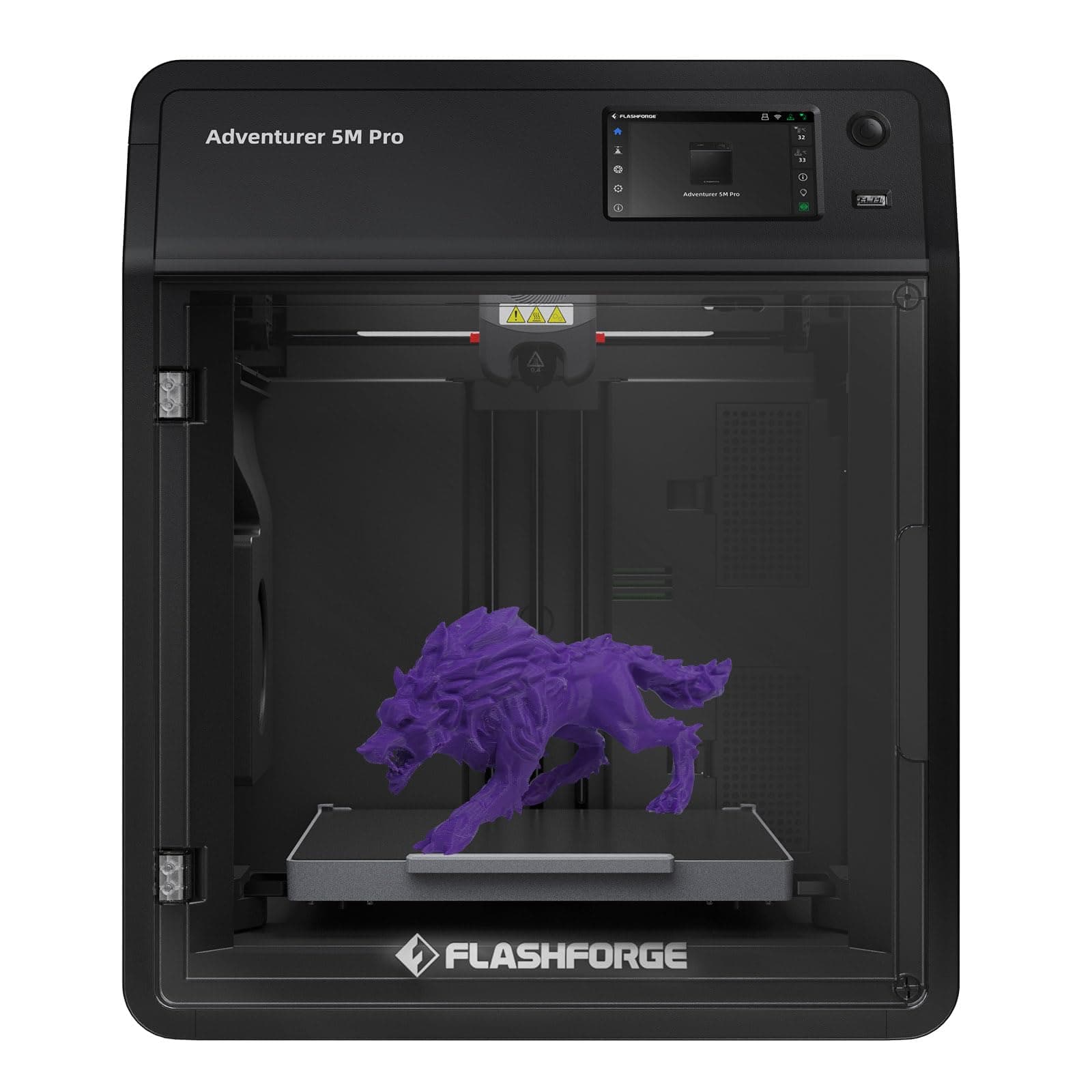 Adventurer 5M Pro 3D Printer, 600mm/s High-Speed, FDM 3D Printer Auto Leveling with 280°C Quick Detachable Nozzle, Core XY Structure, Dual Filtration System, Print Size 220x220x220mm