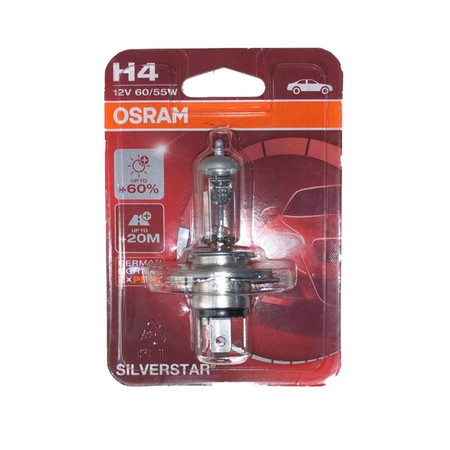 Osram H4 Silver Star 64193SVS Xenon Headlight Bulb (12V, 60/50W) - for Car