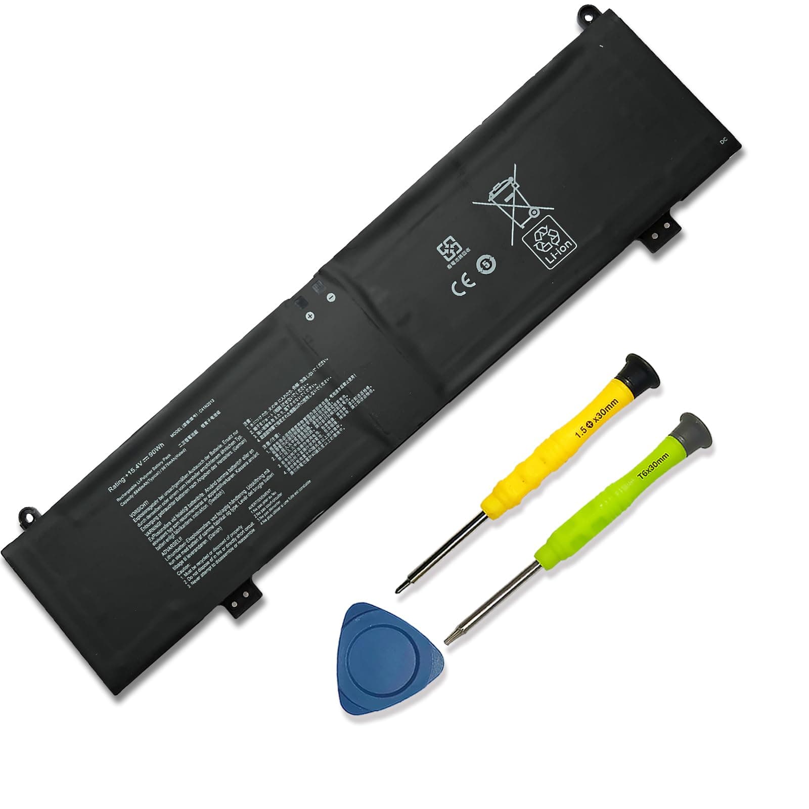 90Wh C41N2013 C41N2013-1 Battery Replacement for ASUS ROG Strix G15 G513 G513IM G513QR G17 G713 G713IM G713QM Rog Strix Scar 15 G533 7 G733 Zephyrus G15 GA503 M16 GU603 S17 GX703 15.4V 5675mAh