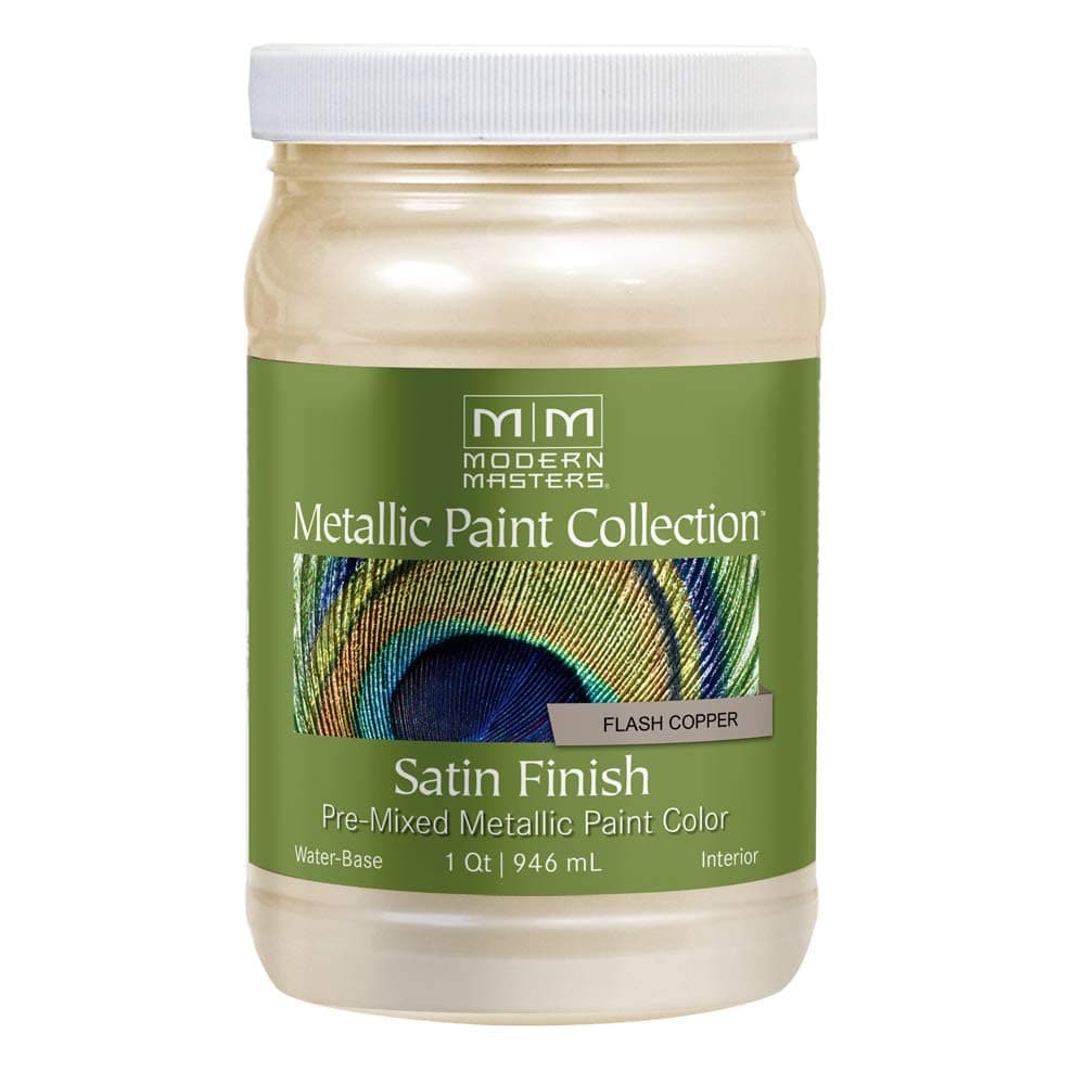qt Modern Masters ME656 Flash Copper Metallic Paint Collection, Satin Water-Based Decorative Metallic Paint