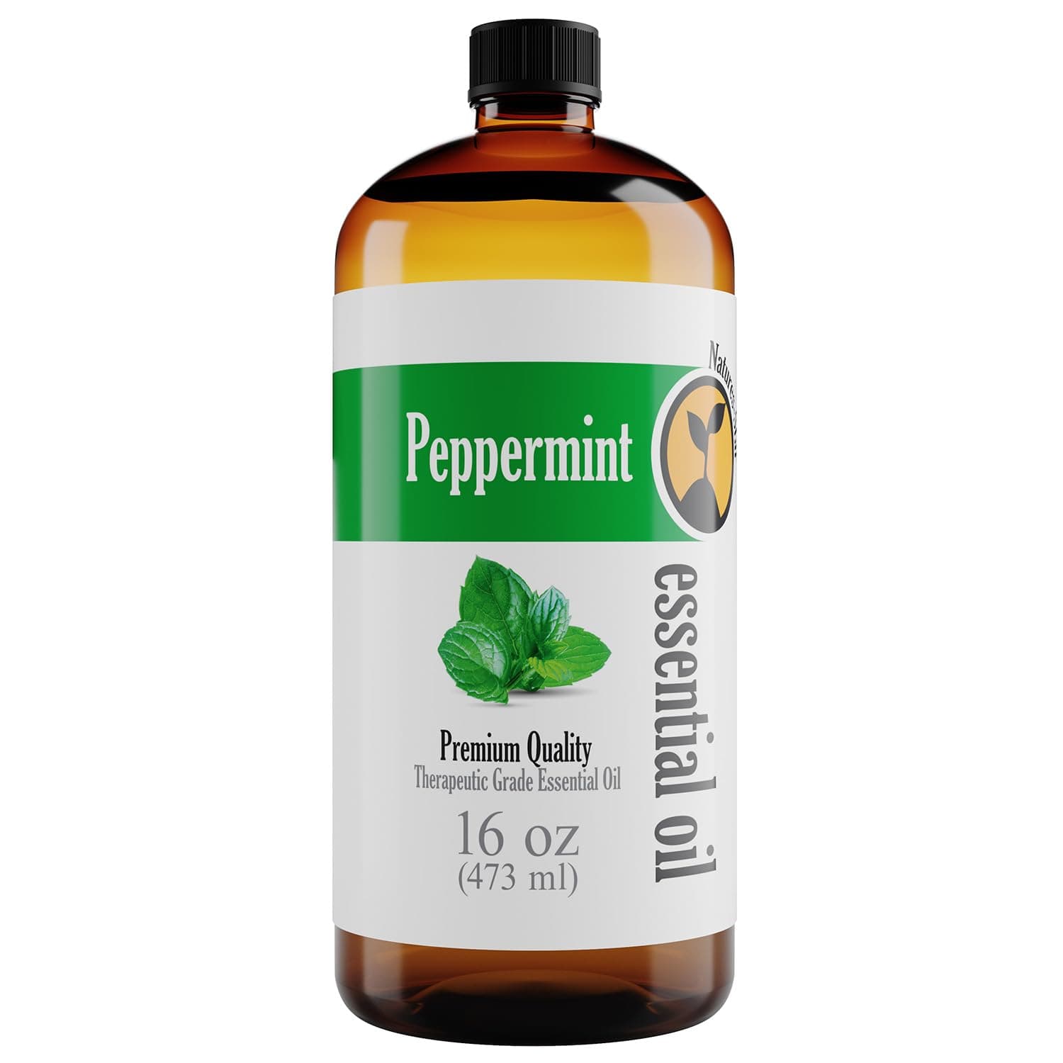 16oz Peppermint Essential Oil (16 Ounce Total), Therapeutic Grade, Peppermint Oil for Diffuser, Candle Making, Aromatherapy