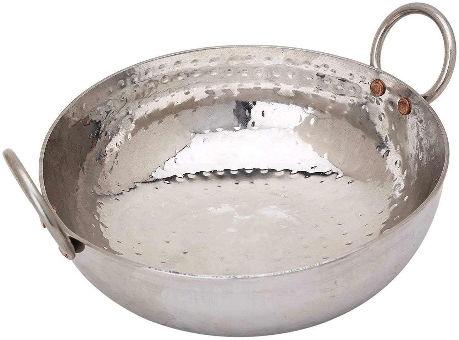 KC Sandwich Bottom Heavy Guage Stainless Steel Hammered Kadhai Cookware(2500 ML)