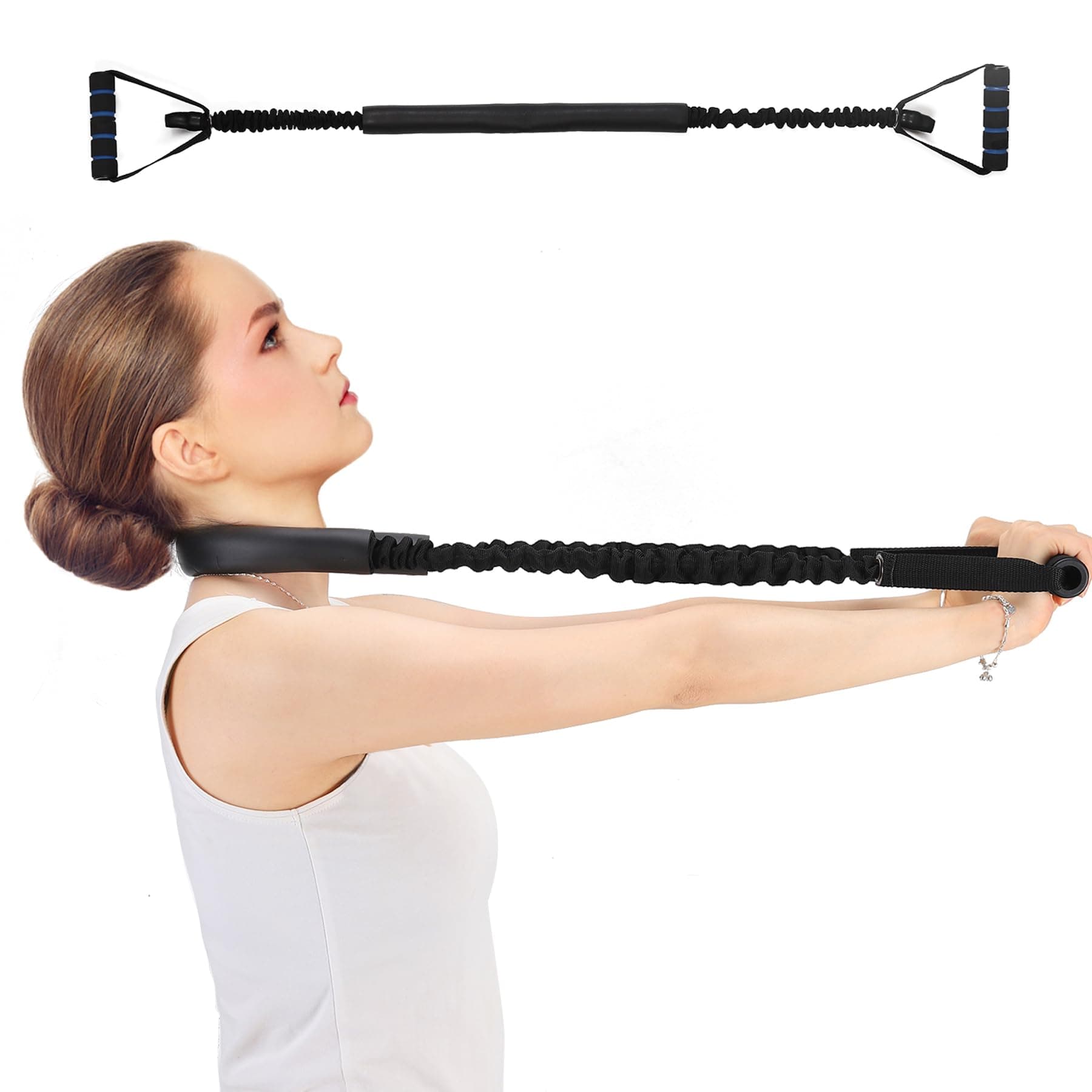 Neck Stretcher Exerciser, Cervical Traction Device, Neck Chiropractor Pull Device, Cervical Neck Traction Devices for Home Use