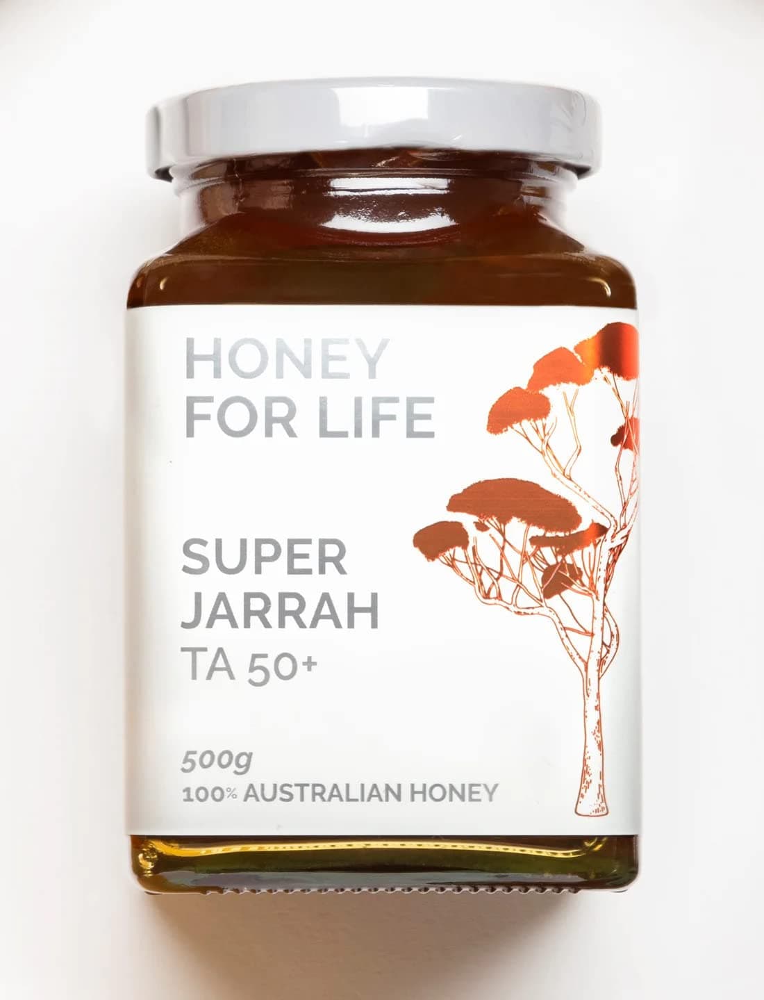 Jarrah Honey TA 50+ - Jarrah Honey is nectar gathered by bees from the flowers of the Jarrah Tree (500 g)