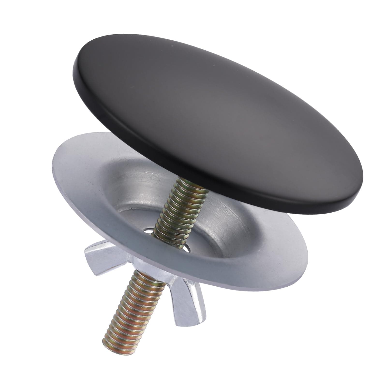 Kitchen Sink Hole Cover, Faucet Hole Cover for Kitchen Sink, Tap Hole Plate Stopper Cover Blanking Brass Metal Plug, Matte Black