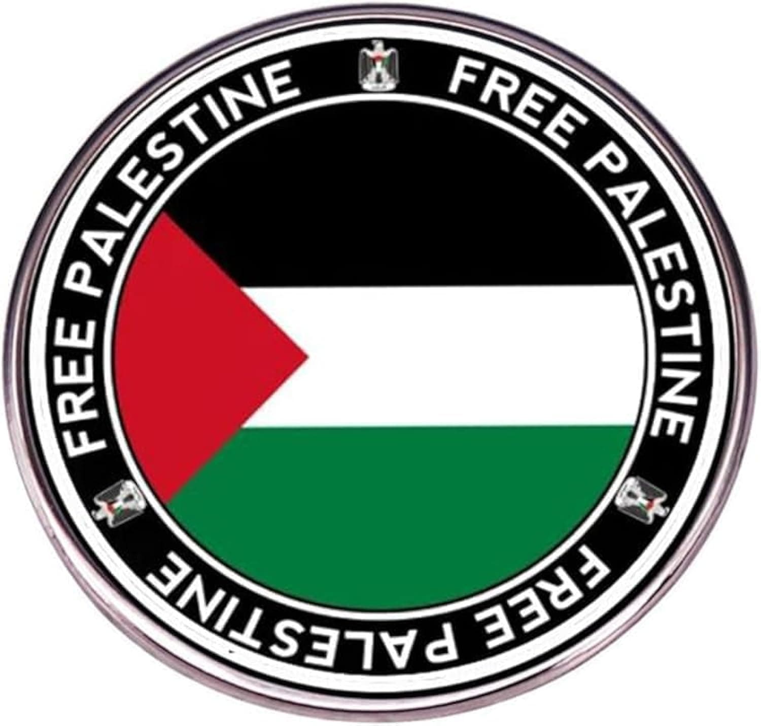 COOLive 2 Pack Free Palestine Pin Brooch Palestinian Flag Badge Round Badges Metal Alloy Enamel Pin Badge for Clothes Bag Hat Collar Jewelry Accessories