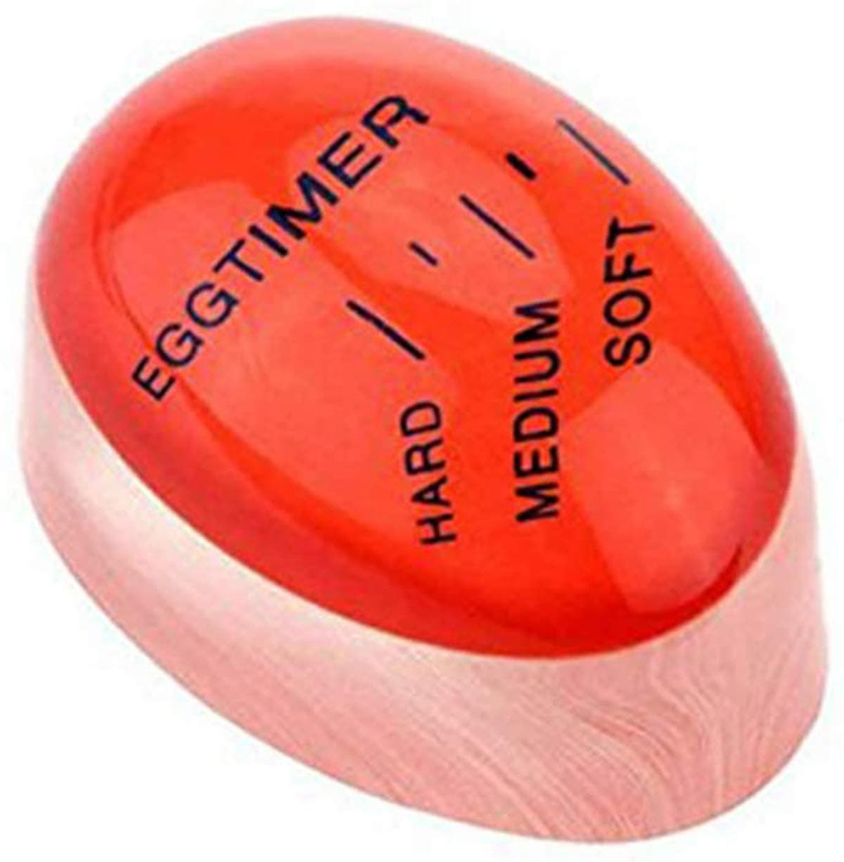 Eggs Timer Egg Boil Cooked Egg Timer, DELFINO Most Innovative Color Changing Timer, Soft Boiled Eggs are Exactly as You Like Them, Kitchen Eco-Friendly Resin Eggs Timer Red 2PC