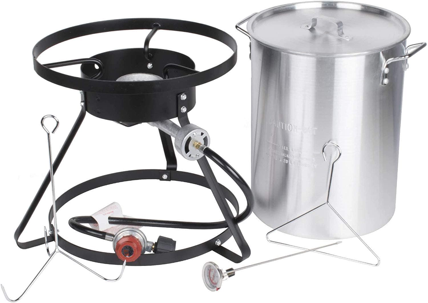 Backyard Pro Weekend Series 30 Qt. Turkey Fryer Kit with Stainless Steel Stock Pot and Accessories - 55,000 BTU Thanksgiving Outdoor Cooking