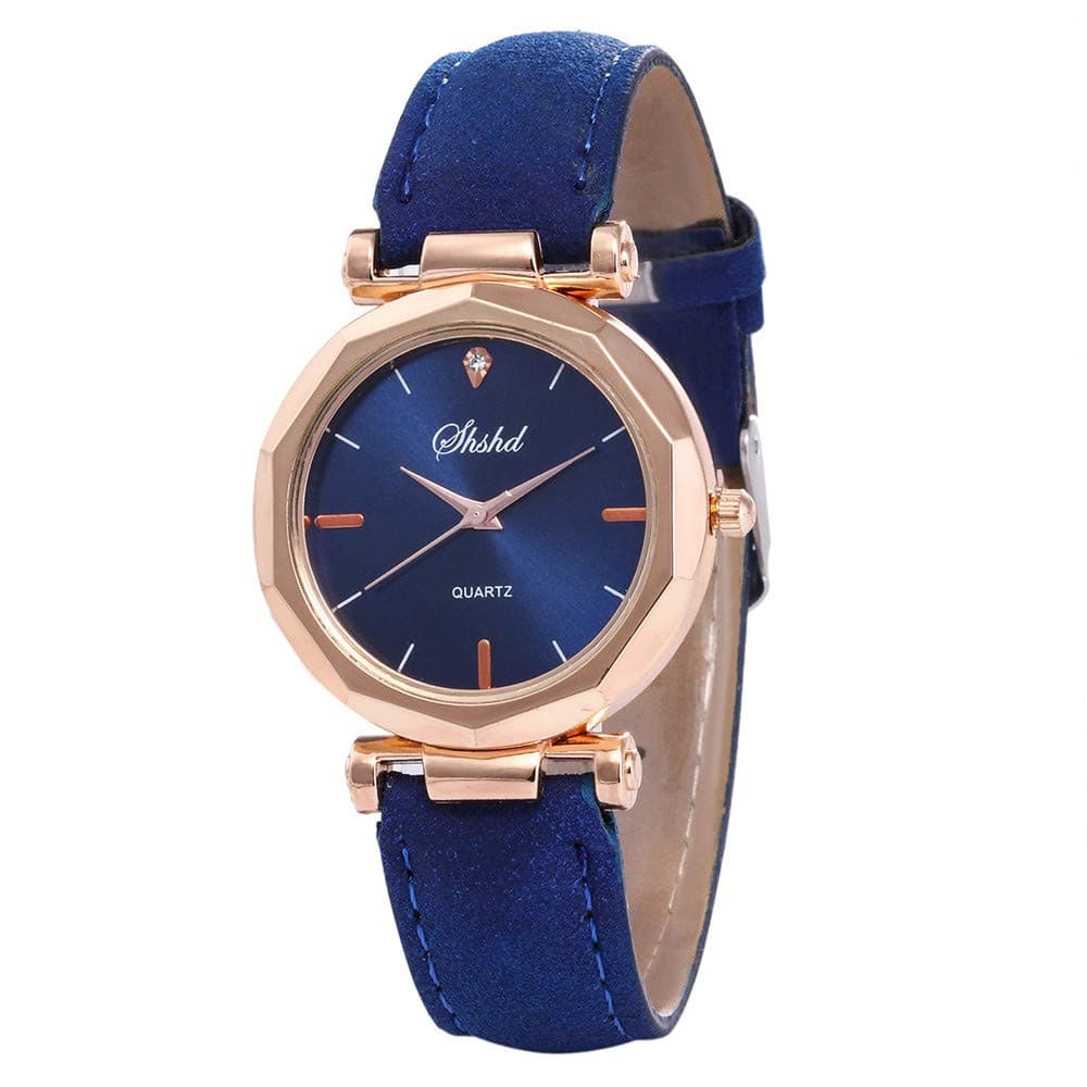Toamen Womens Quartz Watches Sale Luxury Numeral Analog Crystal Wristwatch Round Dial Case PU Leather Band